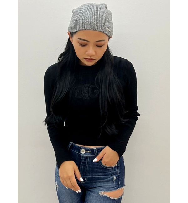 GYDA「SymmetryGYDA embroideryニットトップス」|ニット・セーター|