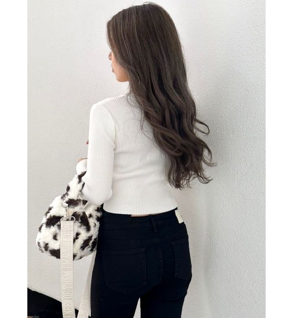 GYDA「SymmetryGYDA embroideryニットトップス」|ニット・セーター|