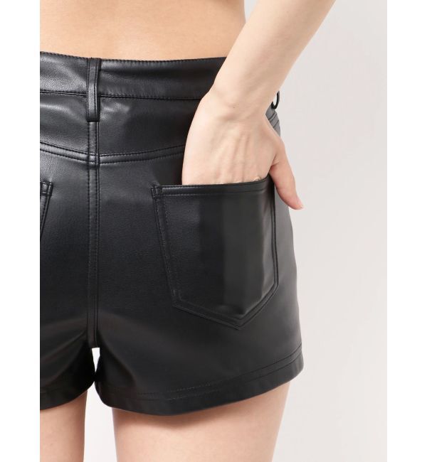 GYDA「ハイウエストフェイクレザーショートパンツ」|その他|