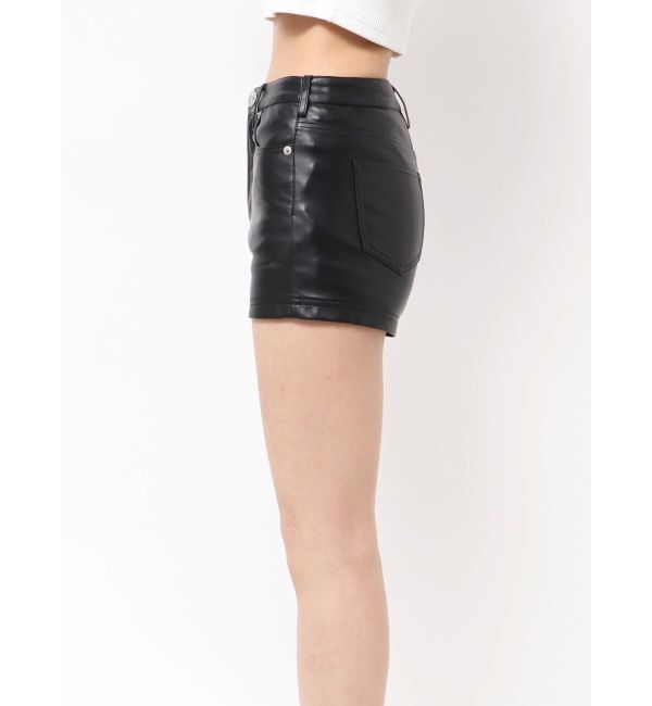 GYDA「ハイウエストフェイクレザーショートパンツ」|その他|