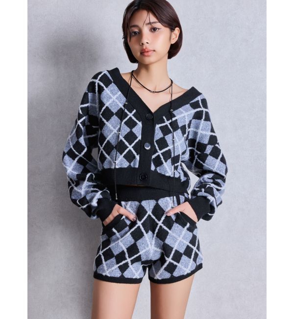 GYDA「アーガイルニットショートパンツ」|その他|