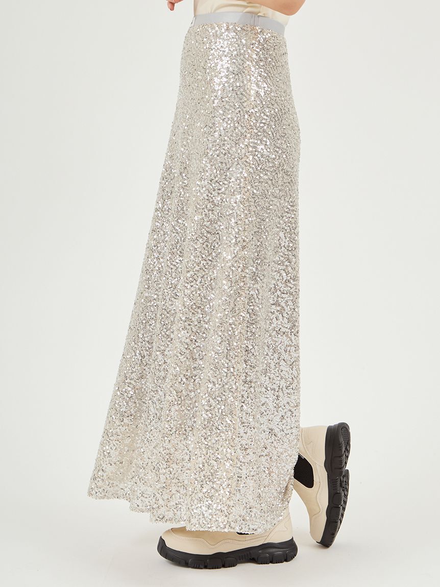 emmi atelier「スパンコールナロースカート」|スカート|