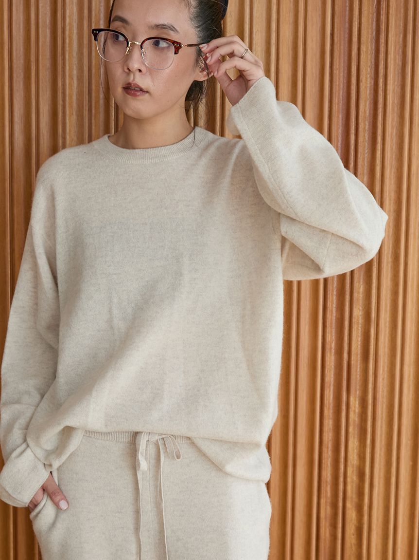 emmi atelier「【セットアップ対応】ラムウールオーバーニットトップス」|ニット・セーター|