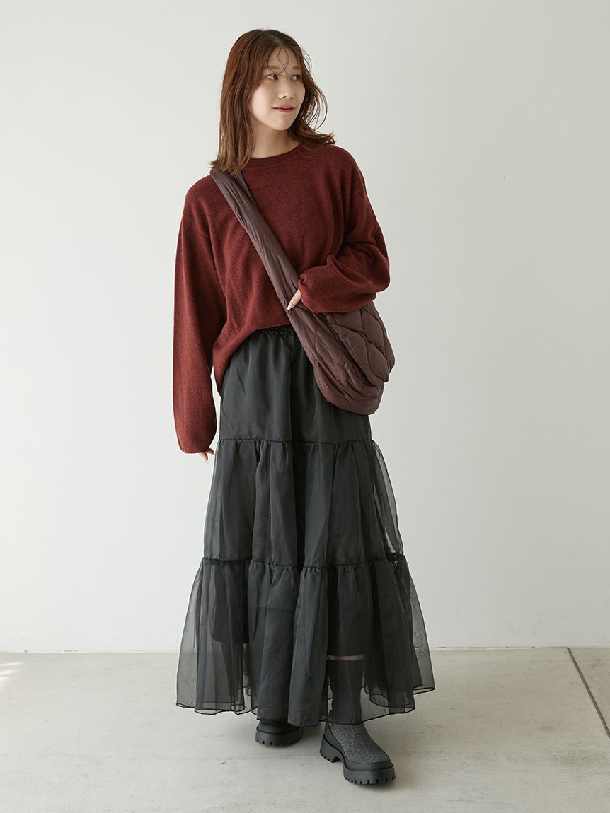 emmi atelier「【セットアップ対応】ラムウールオーバーニットトップス」|ニット・セーター|