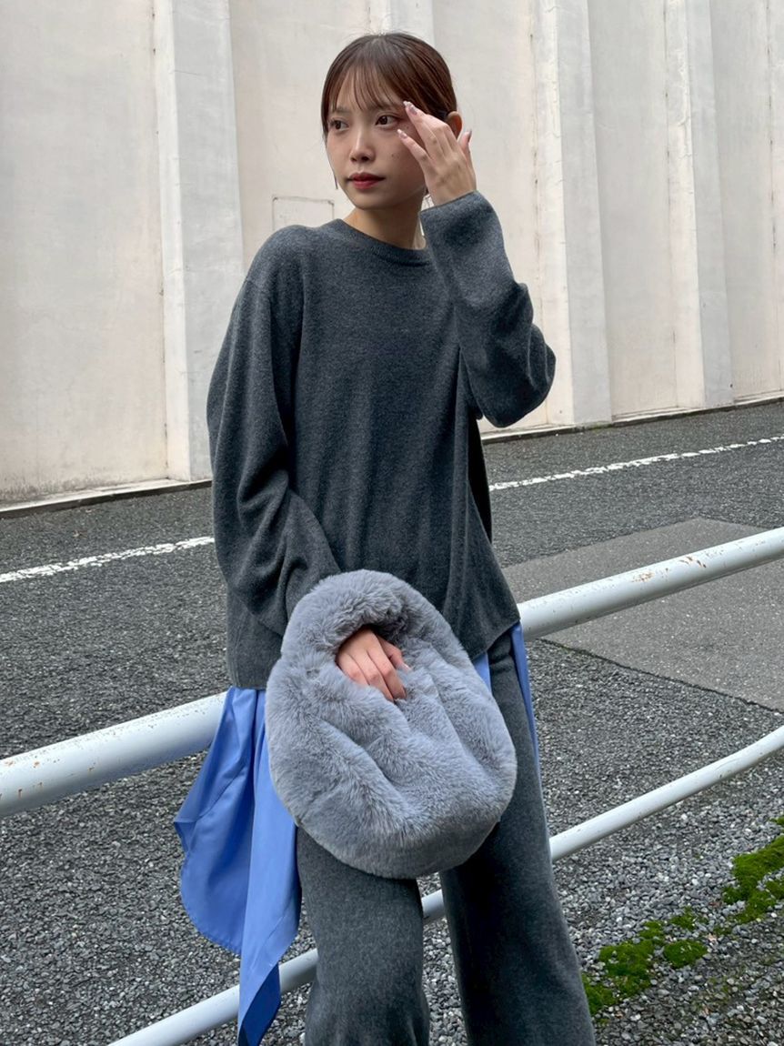 emmi atelier「【セットアップ対応】ラムウールオーバーニットトップス」|ニット・セーター|