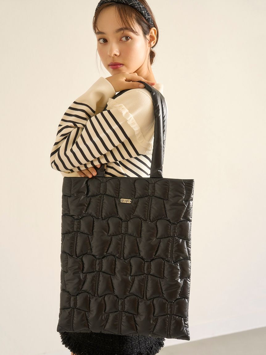 FURFUR「【WEB限定カラー】リボンキルティングトートバッグ」|トートバッグ|