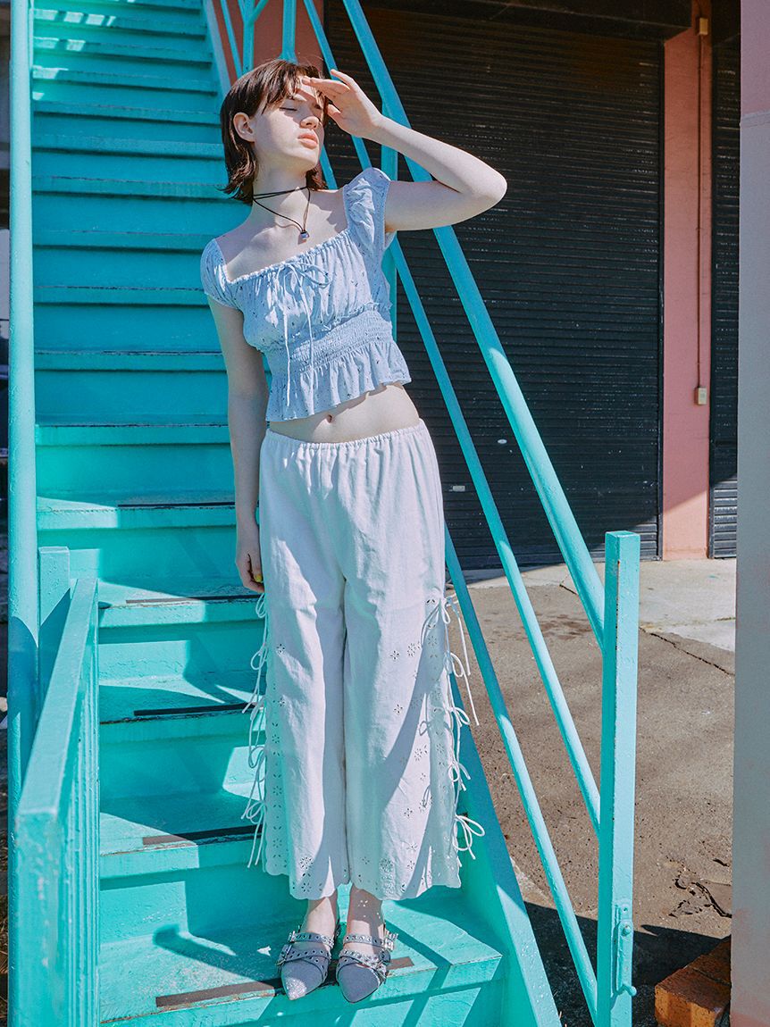 FURFUR「クロスストラップアイレットシューズ」|サンダル|