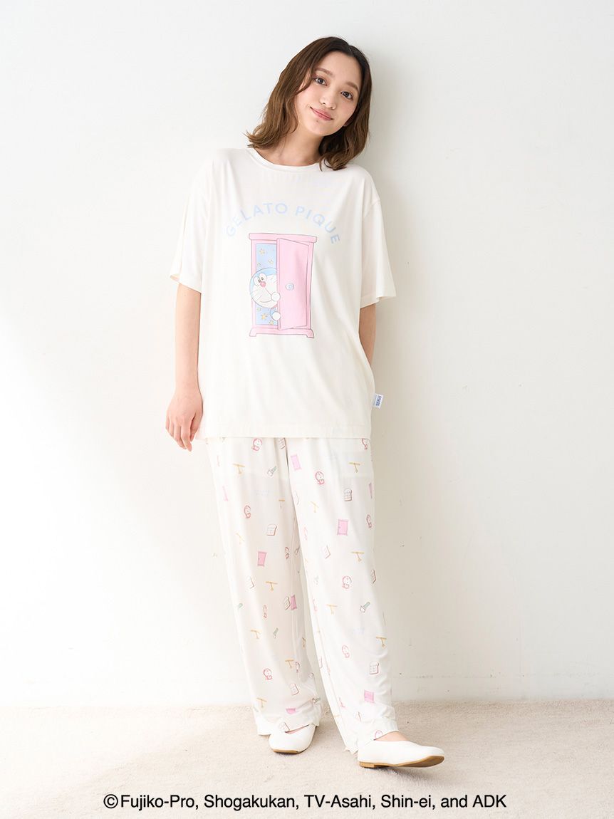 gelato pique「【ドラえもん】【レディース】ワンポイントTシャツ」|ルームウェア|