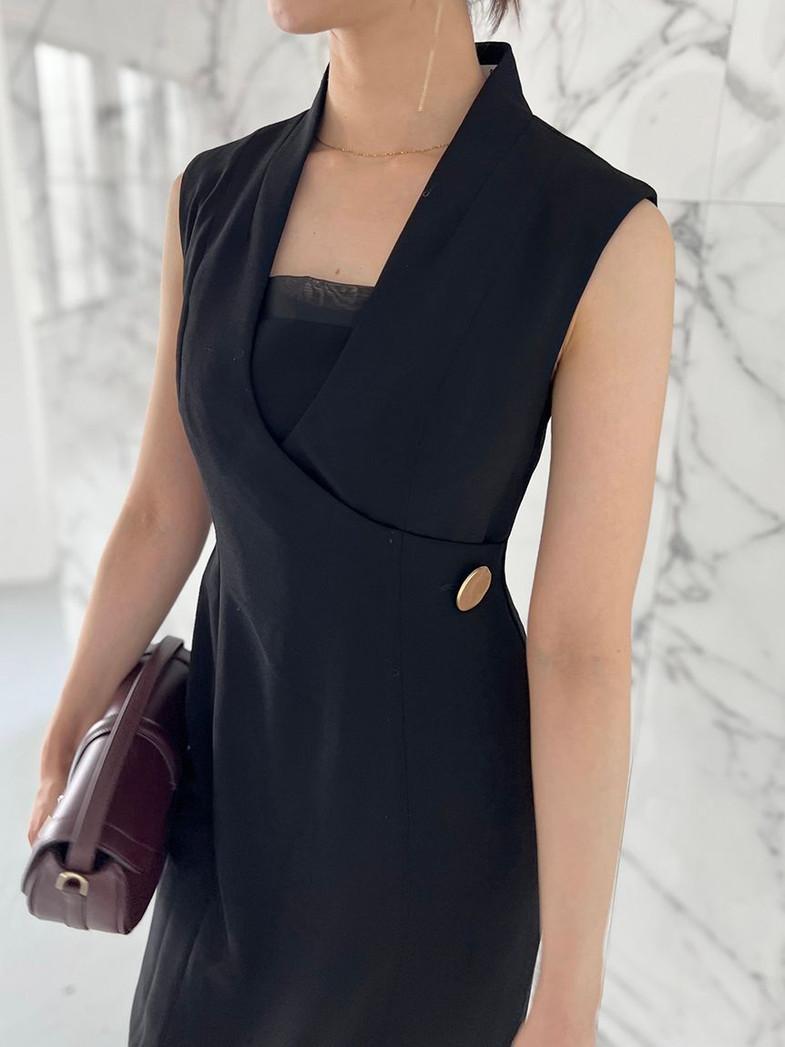 SNIDEL「レイヤードライクジレワンピース」|ワンピース|