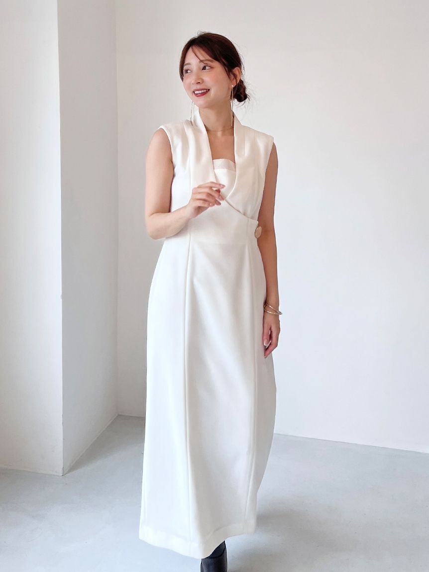 SNIDEL「レイヤードライクジレワンピース」|ワンピース|