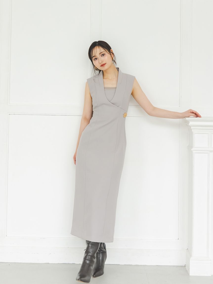 SNIDEL「レイヤードライクジレワンピース」|ワンピース|