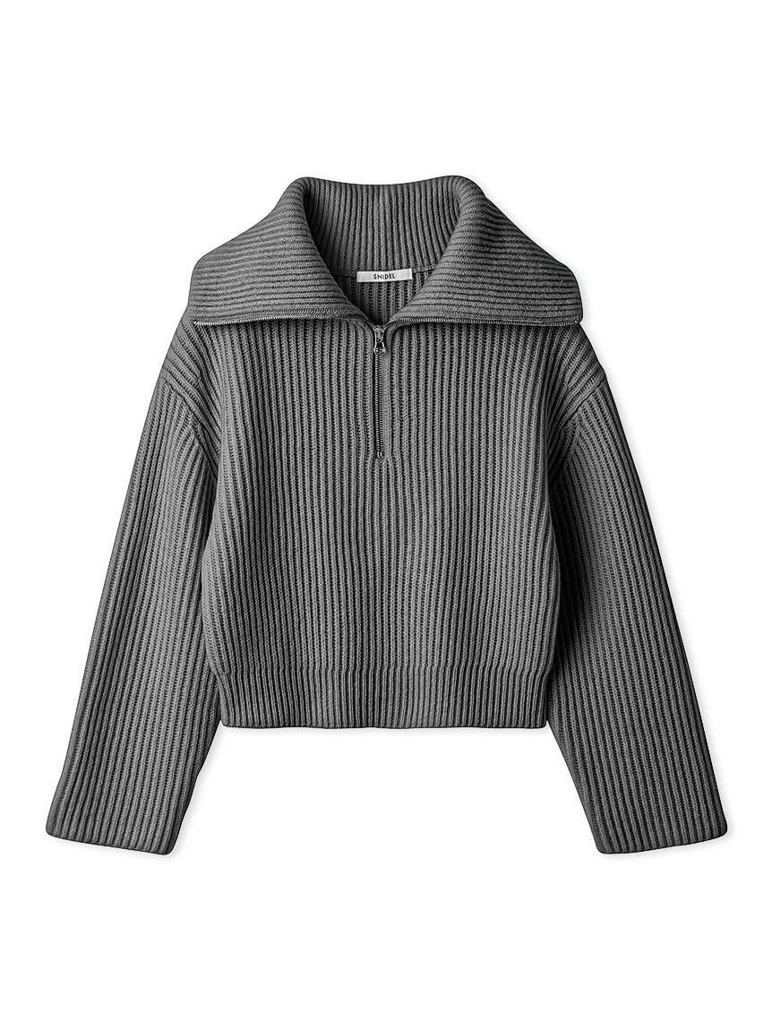 SNIDEL「ウールハーフジップニットプルオーバー」|ニット・セーター|