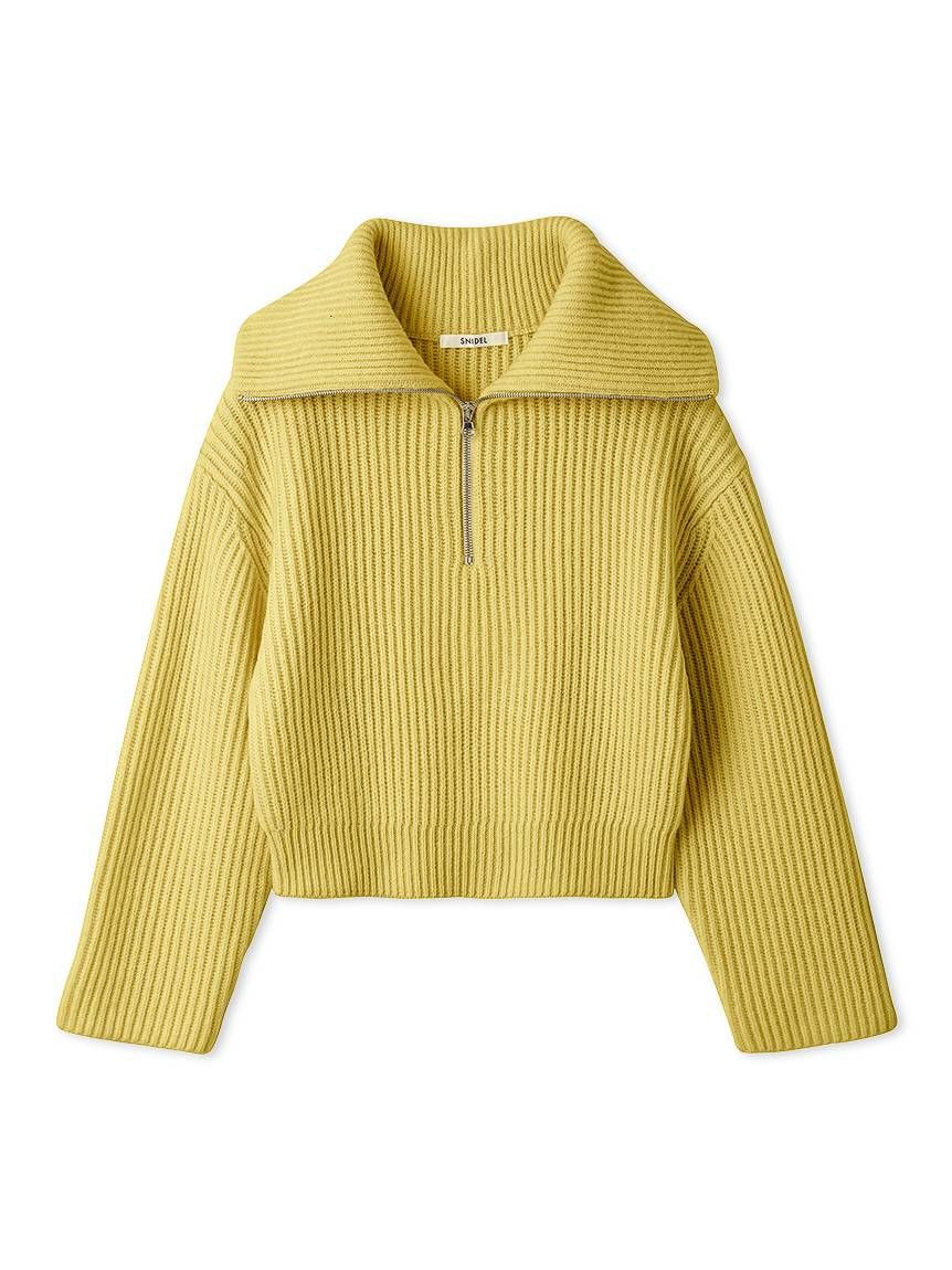 SNIDEL「ウールハーフジップニットプルオーバー」|ニット・セーター|