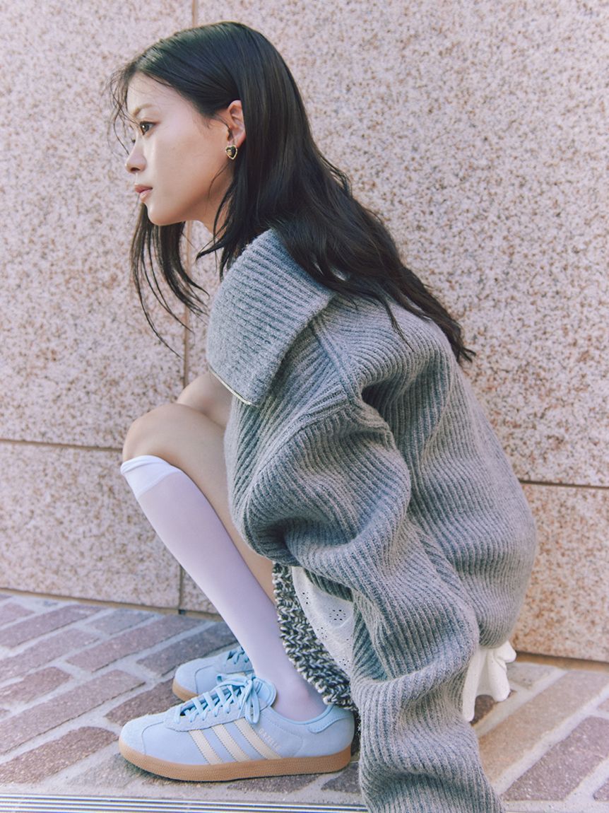 SNIDEL「ウールハーフジップニットプルオーバー」|ニット・セーター|