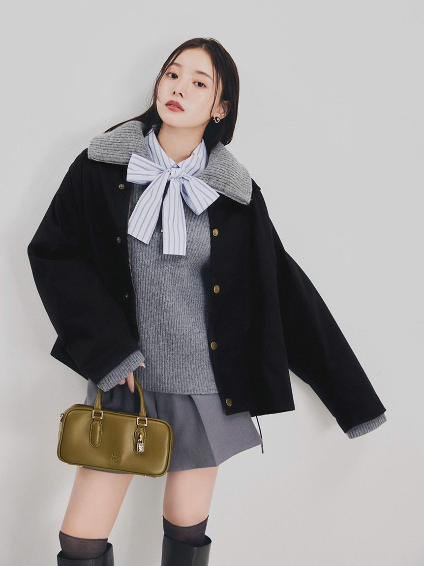 SNIDEL「ウールハーフジップニットプルオーバー」|ニット・セーター|