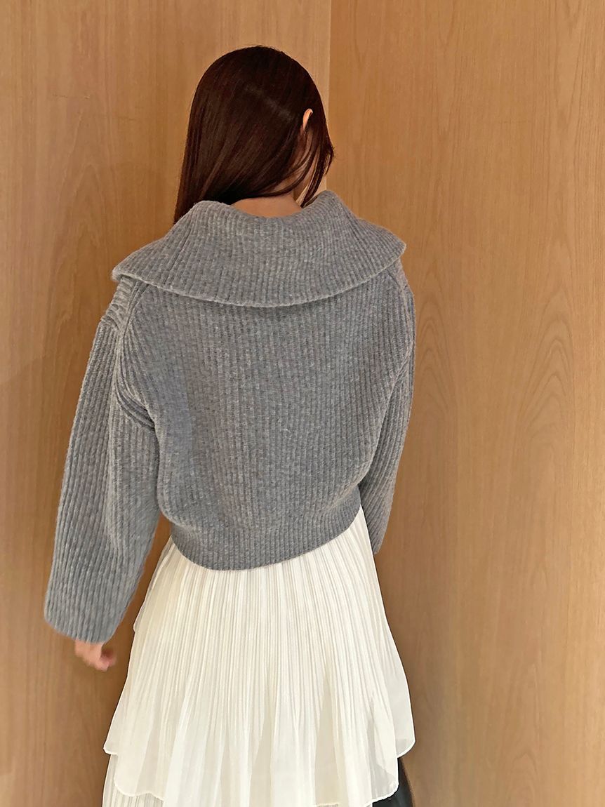 SNIDEL「ウールハーフジップニットプルオーバー」|ニット・セーター|