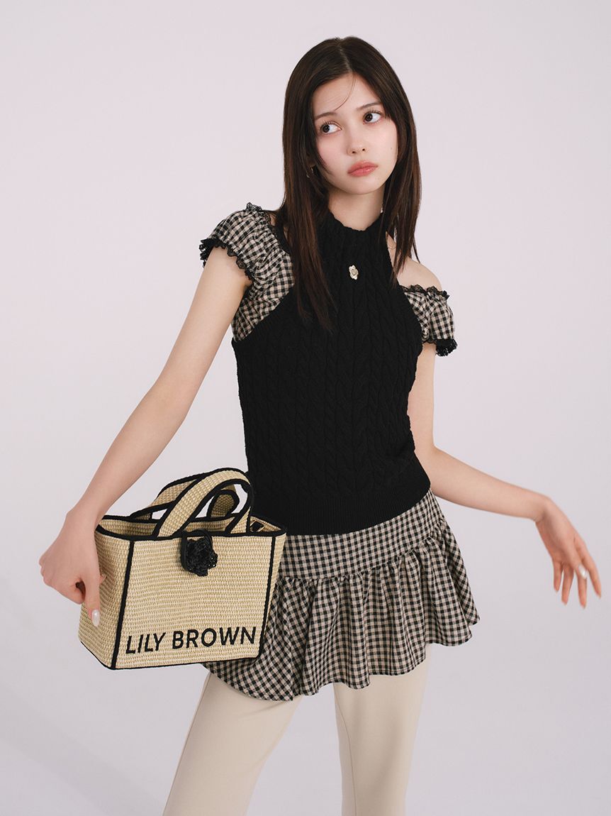 LILY BROWN「【限定カラー】【LILY BROWN&times;MARY QUANT】ジュートロゴトート」|トートバッグ|