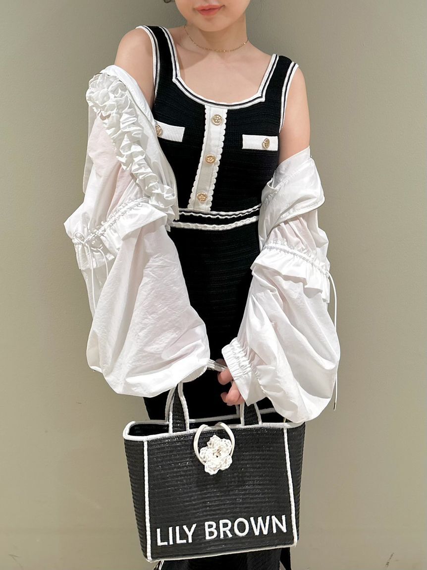 LILY BROWN「【限定カラー】【LILY BROWN&times;MARY QUANT】ジュートロゴトート」|トートバッグ|