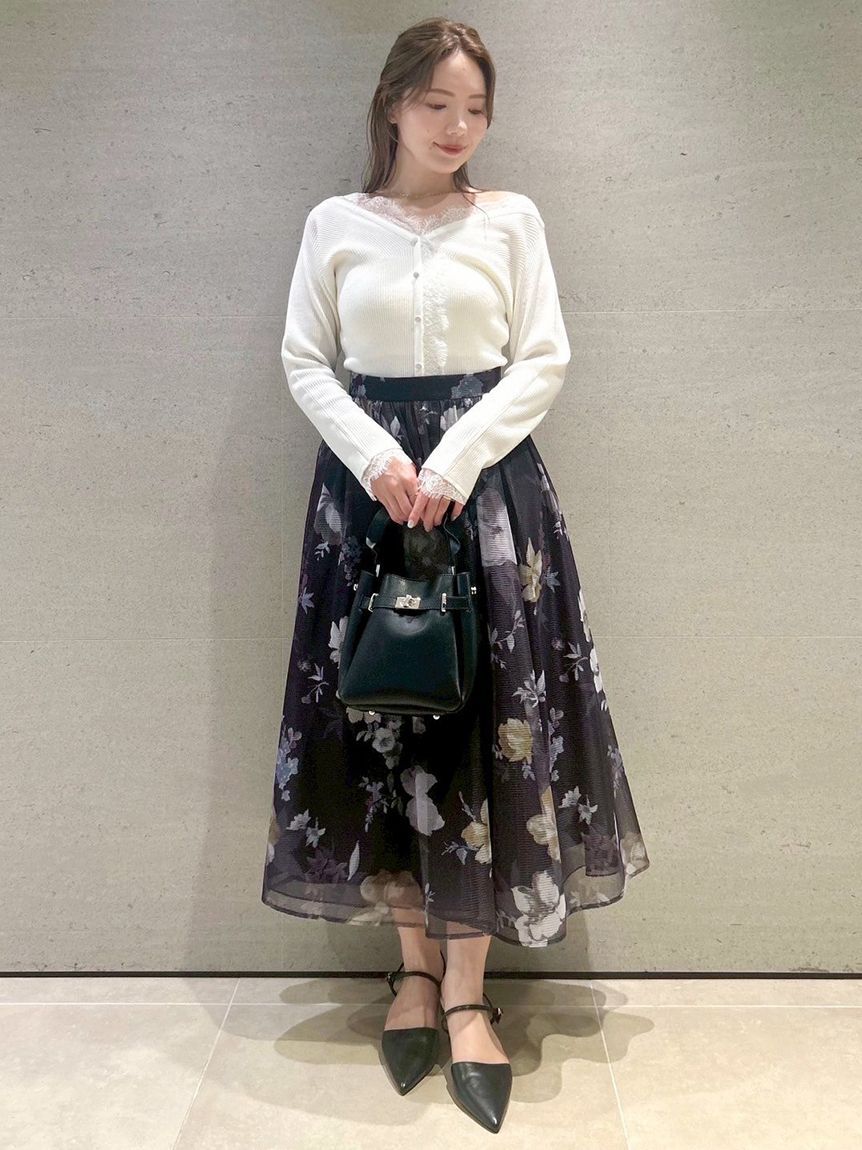 CELFORD「レーストリムニットプルオーバー」|ニット・セーター|