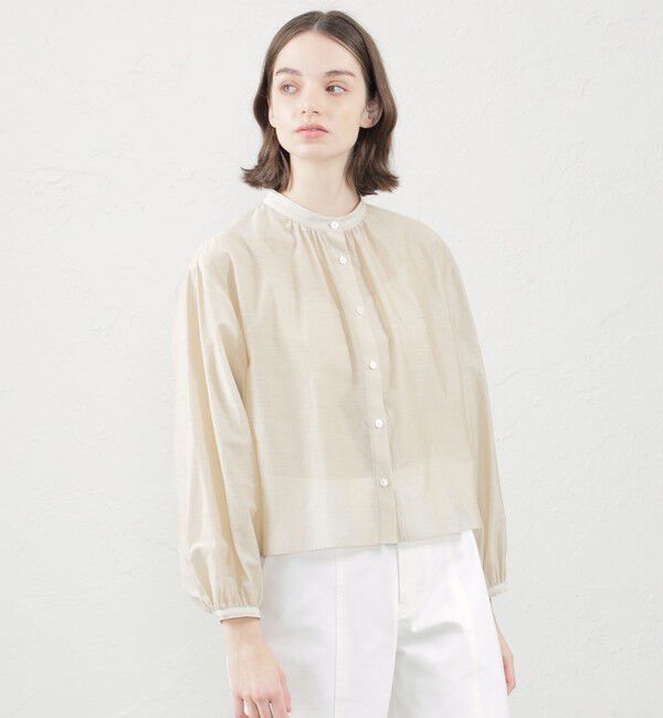 MACKINTOSH PHILOSOPHY「ショートシアーシャツ」|シャツ・ブラウス|ベージュ