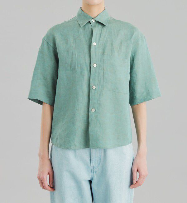 MACKINTOSH PHILOSOPHY「【GREY LABEL】リネンシャンブレーレギュラーカラー半袖シャツ」|シャツ・ブラウス|