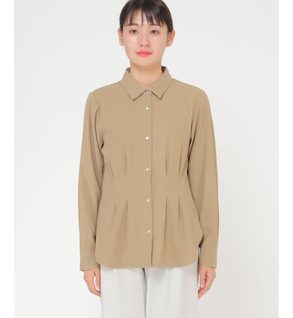 IKKA LOUNGE「ウエストタックブラウス」|シャツ・ブラウス|