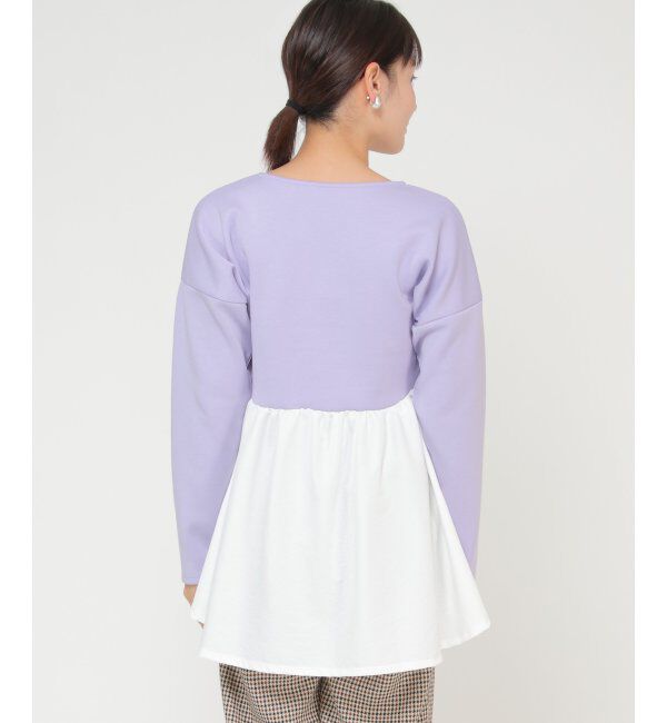 IKKA LOUNGE「ダンボールペプラムプルオーバー」|チュニック|