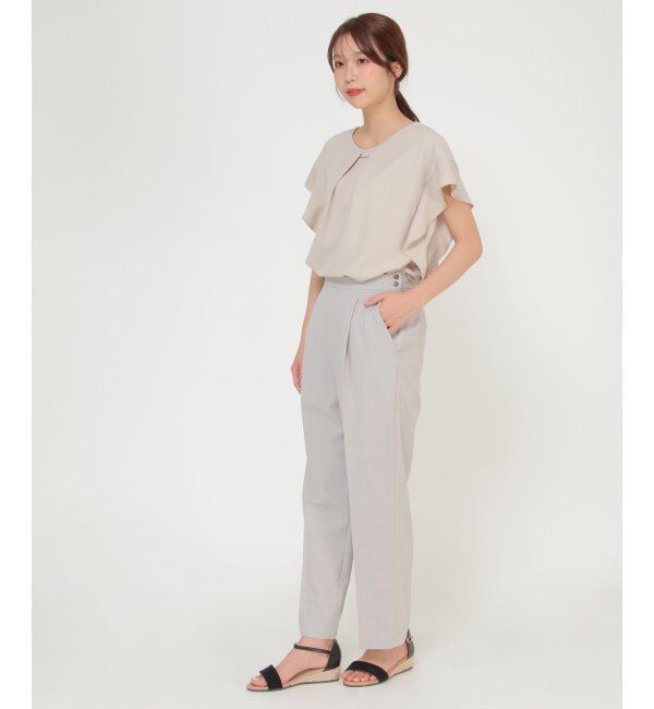 IKKA LOUNGE「リネンライクセミワイドパンツ(SETUP)」|その他|