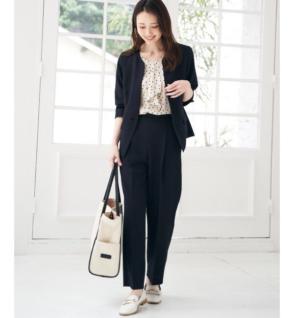 IKKA LOUNGE「リネンライクセミワイドパンツ(SETUP)」|その他|