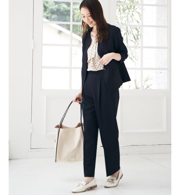 IKKA LOUNGE「リネンライクセミワイドパンツ(SETUP)」|その他|