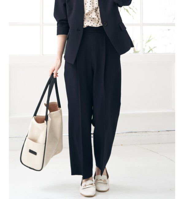 IKKA LOUNGE「リネンライクセミワイドパンツ(SETUP)」|その他|