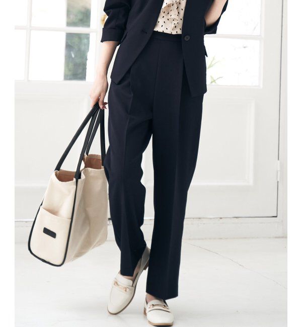 IKKA LOUNGE「リネンライクセミワイドパンツ(SETUP)」|その他|