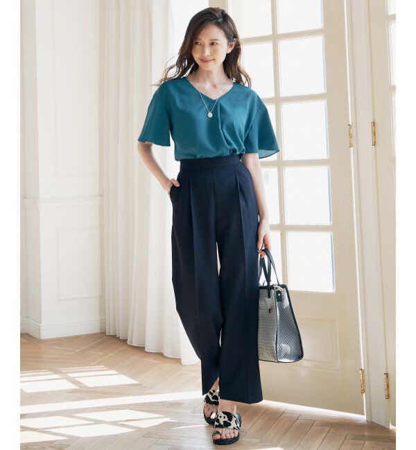 IKKA LOUNGE「リネンライクセミワイドパンツ(SETUP)」|その他|