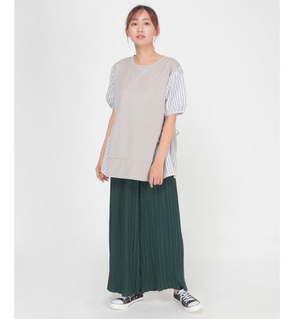 ikka「半袖カット切り替えプルオーバー」|その他|