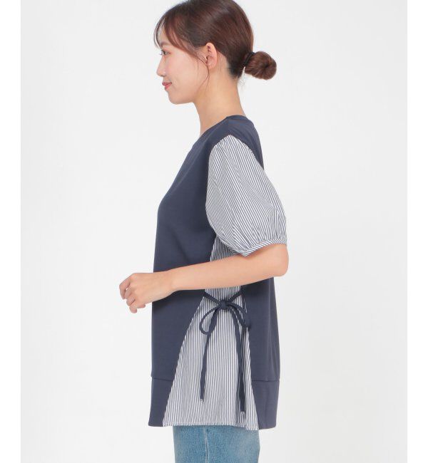 ikka「半袖カット切り替えプルオーバー」|その他|