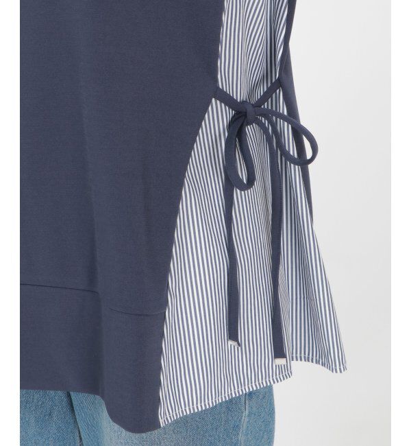 ikka「半袖カット切り替えプルオーバー」|その他|