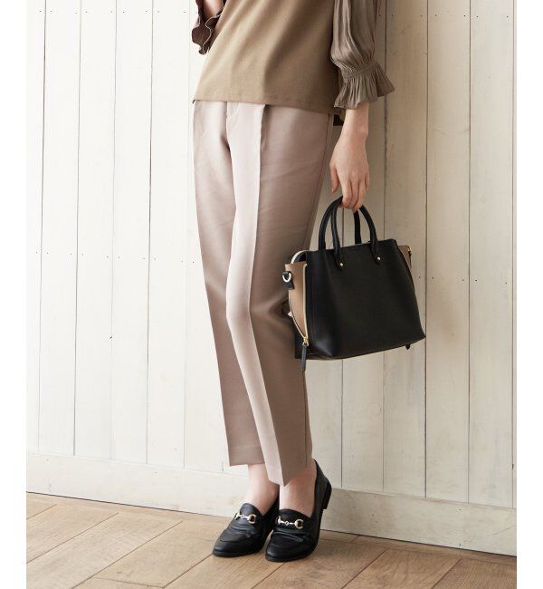IKKA LOUNGE「ウォッシャブルテーパードパンツ」|その他|ブラウン