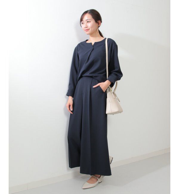 IKKA LOUNGE「ストレッチ長袖フレアセットアップ」|ワンピース|