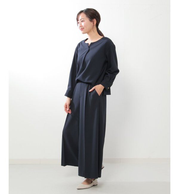 IKKA LOUNGE「ストレッチ長袖フレアセットアップ」|ワンピース|