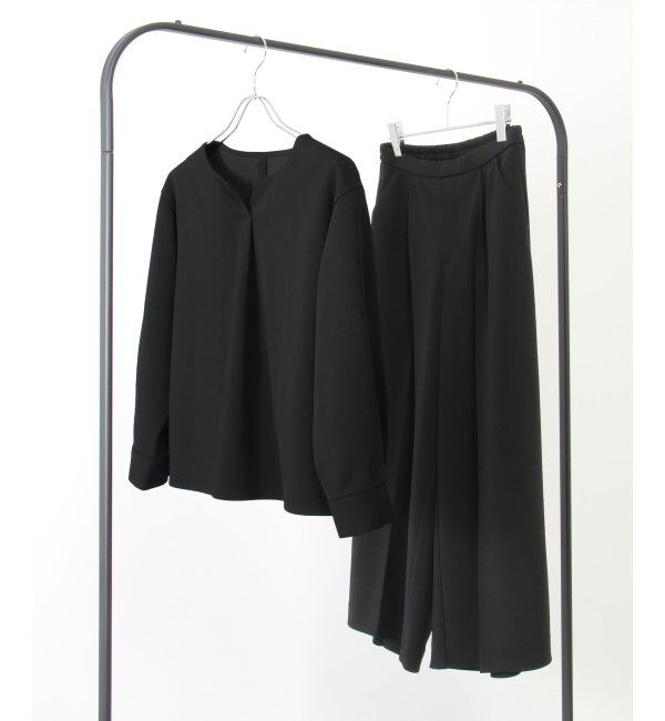 IKKA LOUNGE「ストレッチ長袖フレアセットアップ」|ワンピース|