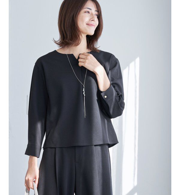 IKKA LOUNGE「ストレッチ長袖フレアセットアップ」|ワンピース|