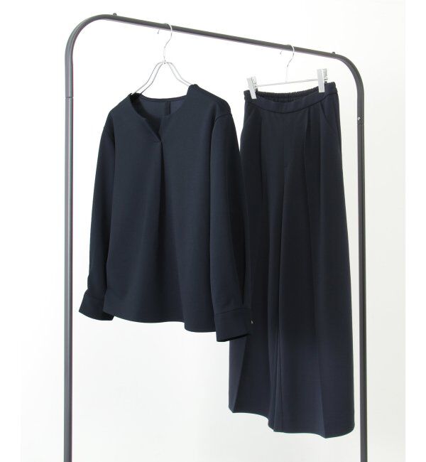 IKKA LOUNGE「ストレッチ長袖フレアセットアップ」|ワンピース|