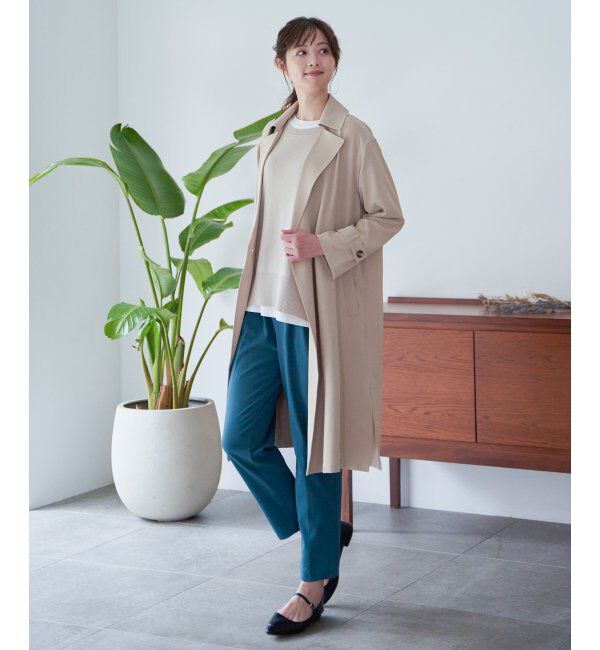 ikka「花粉リリースゆるトレンチ」|トレンチコート|