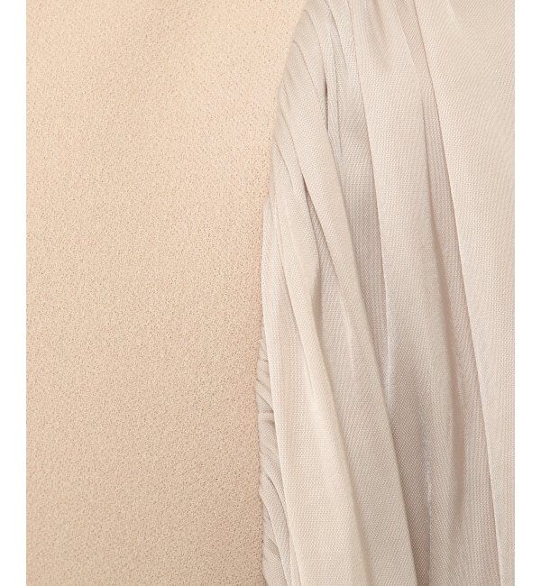 IKKA LOUNGE「袖プリーツカットジョーゼット」|Tシャツ・カットソー|