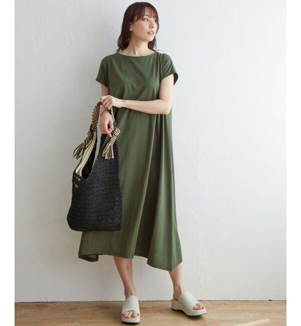 ikka「バックリボンカットワンピース」|ワンピース|