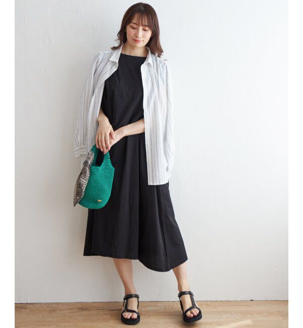 ikka「バックリボンカットワンピース」|ワンピース|