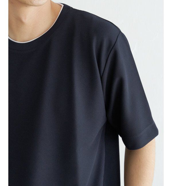 ikka「【吸水速乾】ドライ鹿の子5分袖レイヤードTシャツ」|Tシャツ・カットソー|