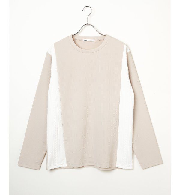 ikka「フクレジャガード切り替えロンT」|Tシャツ・カットソー|