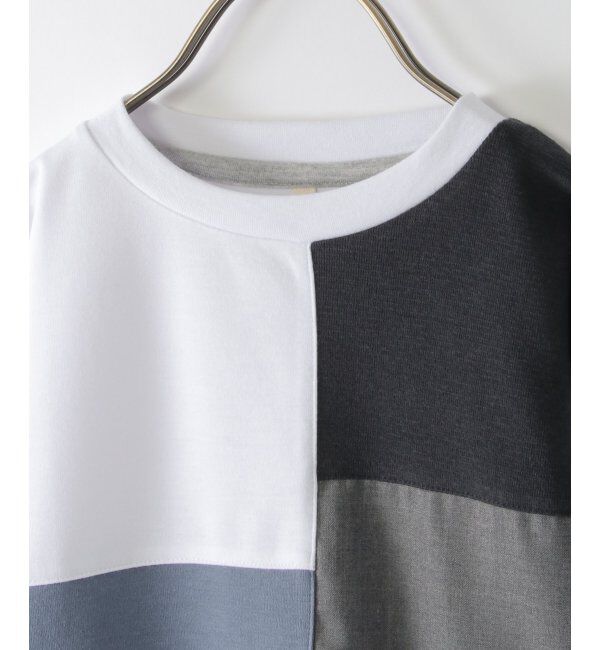 ikka kids「【親子おそろい】ポンチブロックスロンT（120~160cm）」|Tシャツ・カットソー|