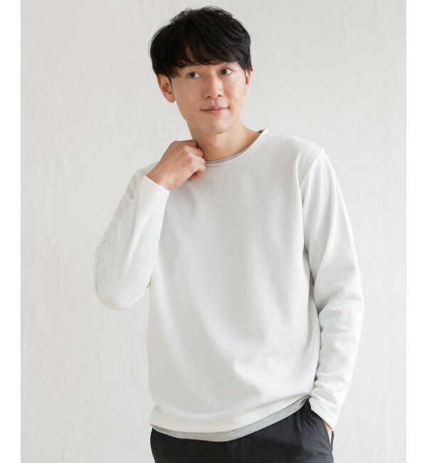 ikka「パイナップルレイヤードロンＴ」|Tシャツ・カットソー|ホワイト